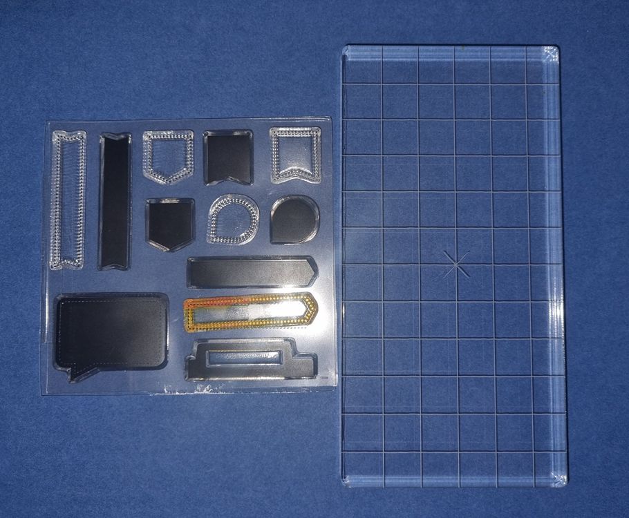 4 Acrylblöcke Für Silikonstempel - 2,5/5/7,5/10cm Mit Gitterlinien