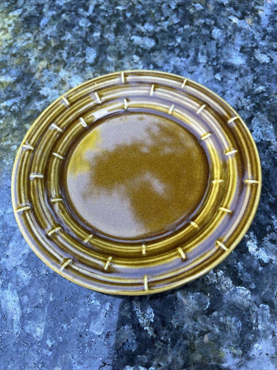 Pentole: Honigtopf mit Deckel und Teller, Keramik, Vintage – Usato da Bolligen venduto da Vroni23 5