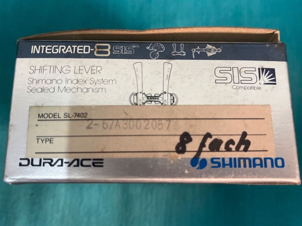 Shimano Dura-Ace SL-7400 Levier De Vitesses 2x7 NOS – Vintage Cadre – Occasion Emballage D'Origine