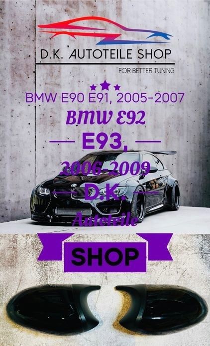 BMW Tutti pezzi di ricambio auto: BMW E90 E91 E92 E93 M Spiegelkappen schwarz glanz, 3 Serie – Nuovo e nell'imballaggio originale da Balsthal venduto da D.K.Autoteile1