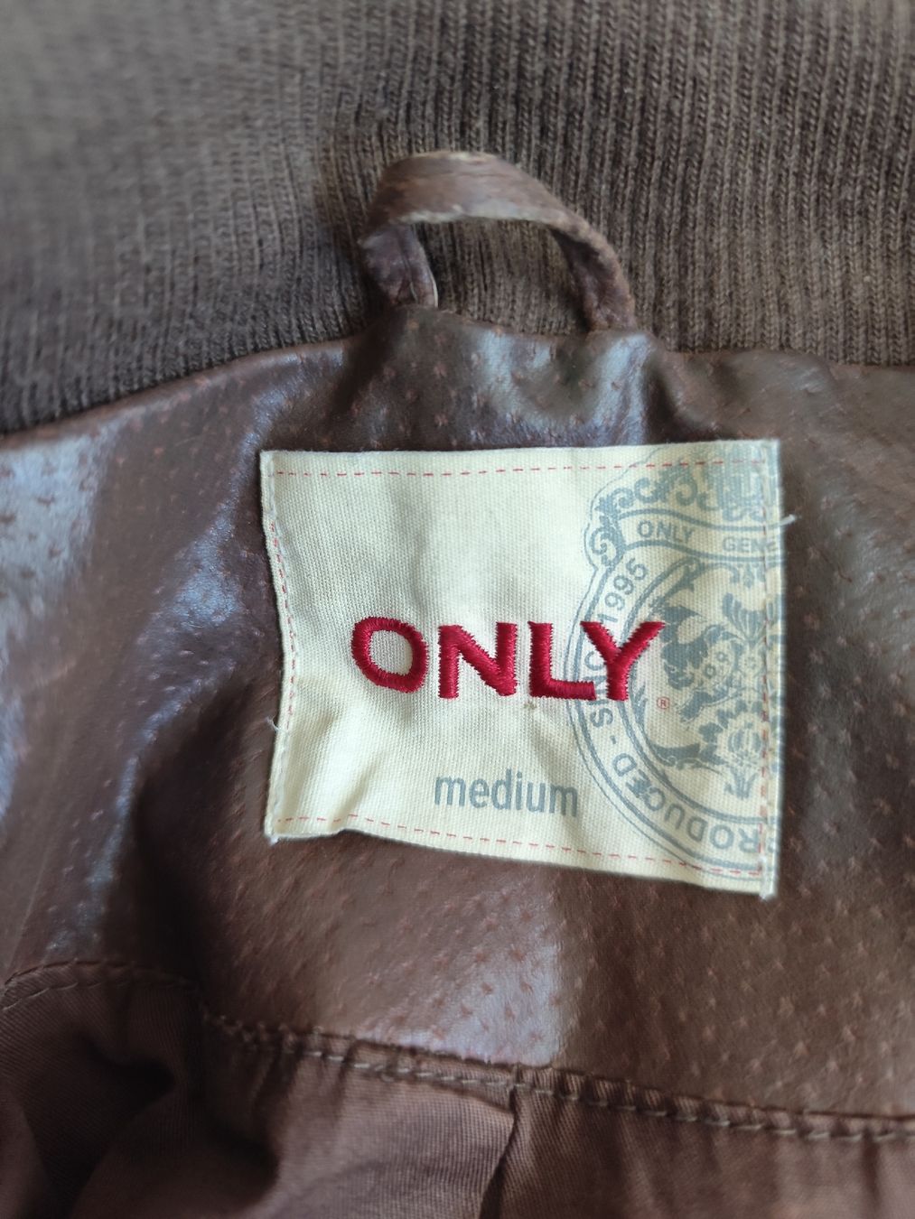 Only Giacche: DEFEKT Brown Leather Jacket "Only"  – Difettoso da Mägenwil venduto da VintageGirly 8
