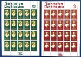 1980 Liechtenstein/ Europa - Kleinbogen Satz **