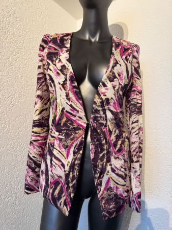 Schicker Sommer Blazer mit Muster Gut erhalten Gr S Violett