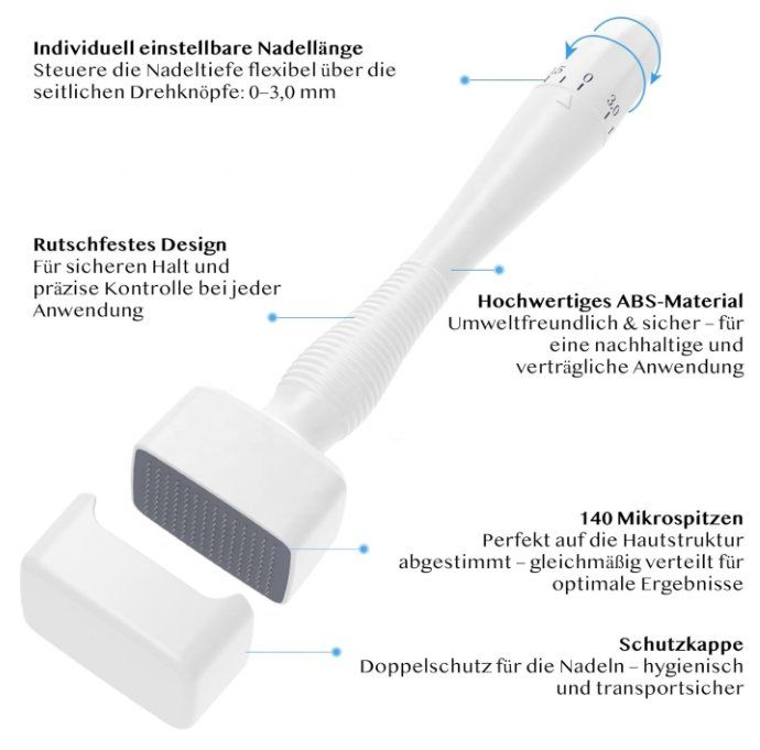 Cura del viso: 0-3.0 mm Einstellbarer, Professionelle Microneedling Stamp – Nuovo (secondo la descrizione) da Thun venduto da 365buy 1