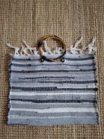 Sac de plage bleu et blanc 