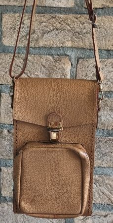 Vintage original Ledertasche für minifon aus den 50er Jahren