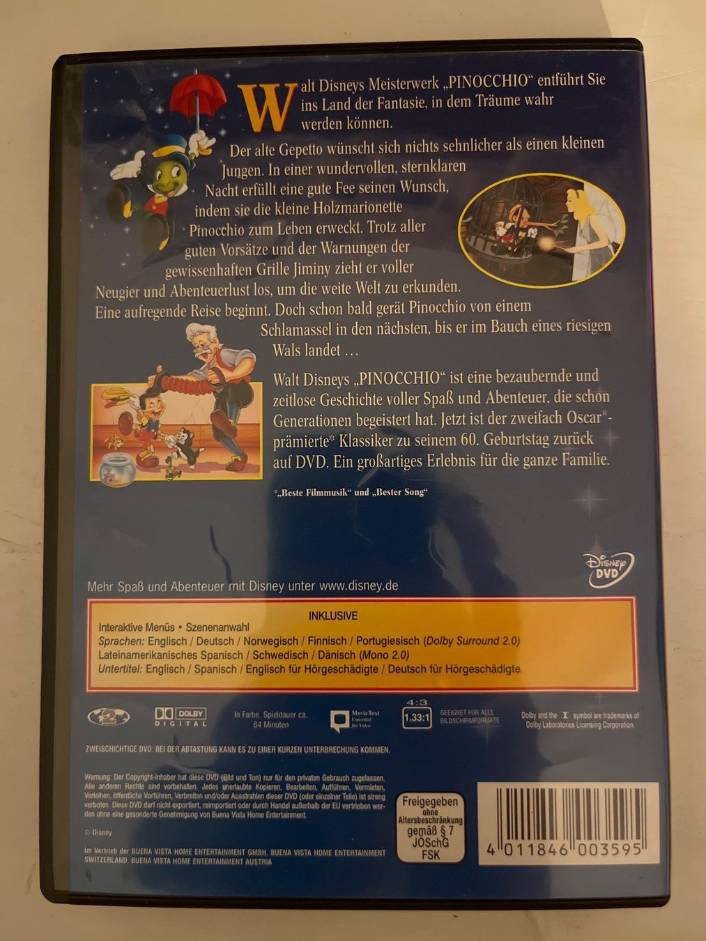 Tutti i DVDs: Disney DVD | Pinocchio 📀 – Nuovo (secondo la descrizione) da Sierre venduto da black.box 1