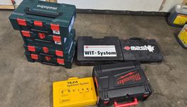 Metabo Würth  Milwaukee Tilca Werkzeugkoffer Set