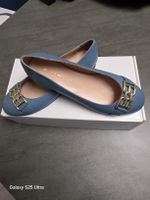 Bally Ballerinas Gr. 37 Leder Hellblau.