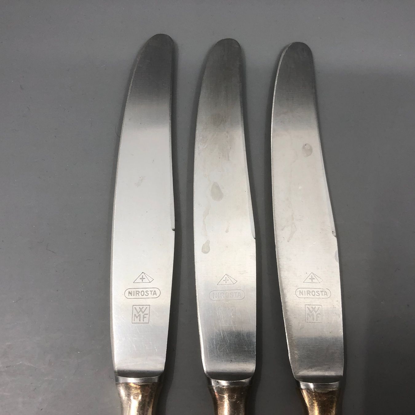 WMF Posate: 3 Dessertmesser versilbert WMF Modell 1900 Art Deco – Usato da Basel venduto da Tiabeanie 5