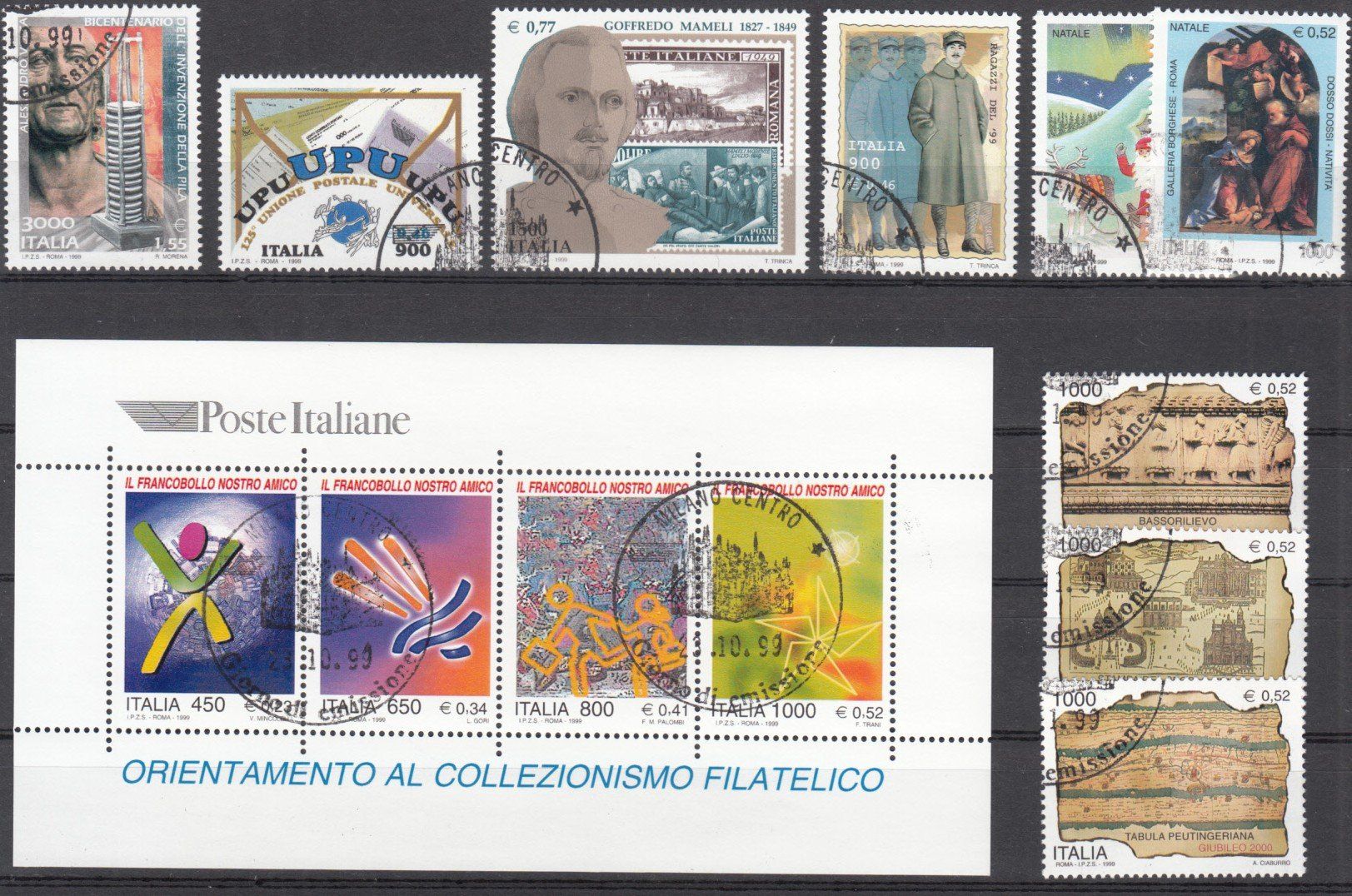 Tous les timbres: Italien 1999 mit ET – D'occasion à Bürglen TG par StampGraf 3