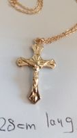1stk  neues feines goldiges ketteli mit Kreuz ca. 58cm lang