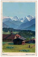 Beatenberg, kolorierte Teilansicht mit Kirche, gelaufen 1925