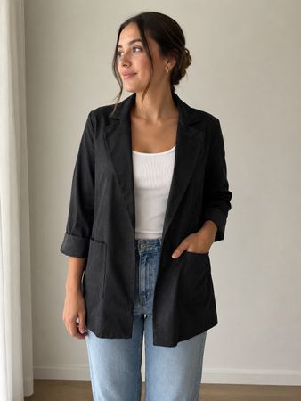 BERSHKA DAMENMANTEL SCHWARZ GR. XS