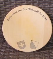 🇨🇭 Holzbrettli "Entlassung aus der Wehrpflicht" 1994
