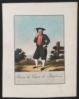 Schaffhausen Tracht altkolorierte Aquatinta 1822