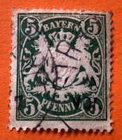 Briefmarken aus Bayern Wappenschild gestempelt 