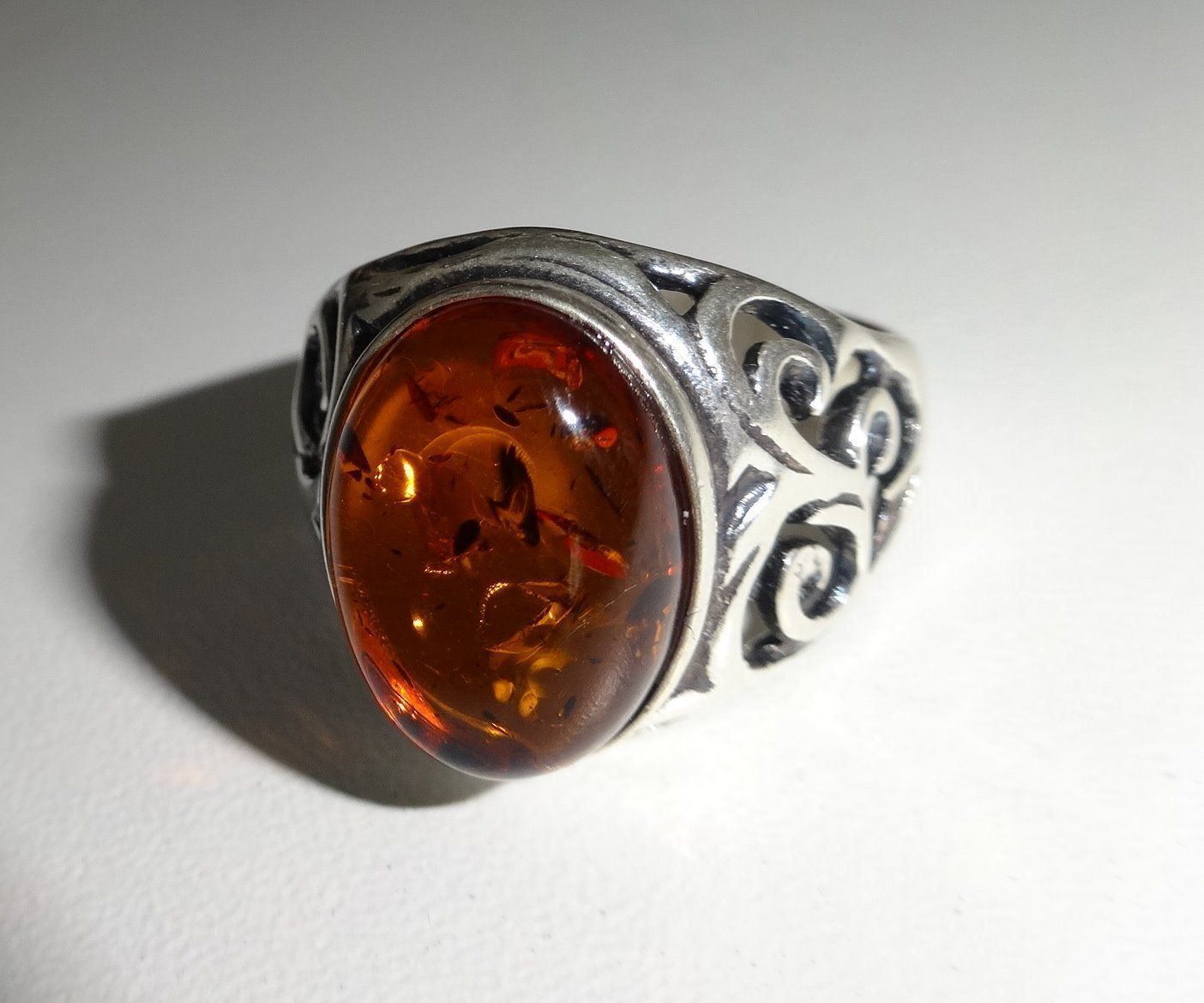 Anelli: ECHT! * Bernstein RING 925 Silber – Nuovo e nell'imballaggio originale da Visp venduto da steinschmuckwelt 3