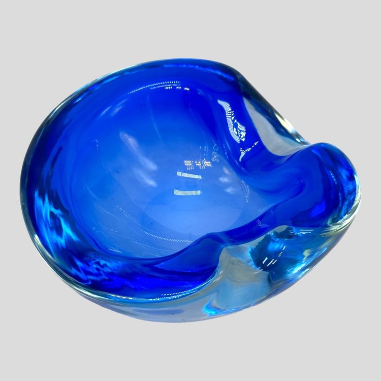 Coupe / Vide-Poche En Verre Marmoreen - Déco Vintage
