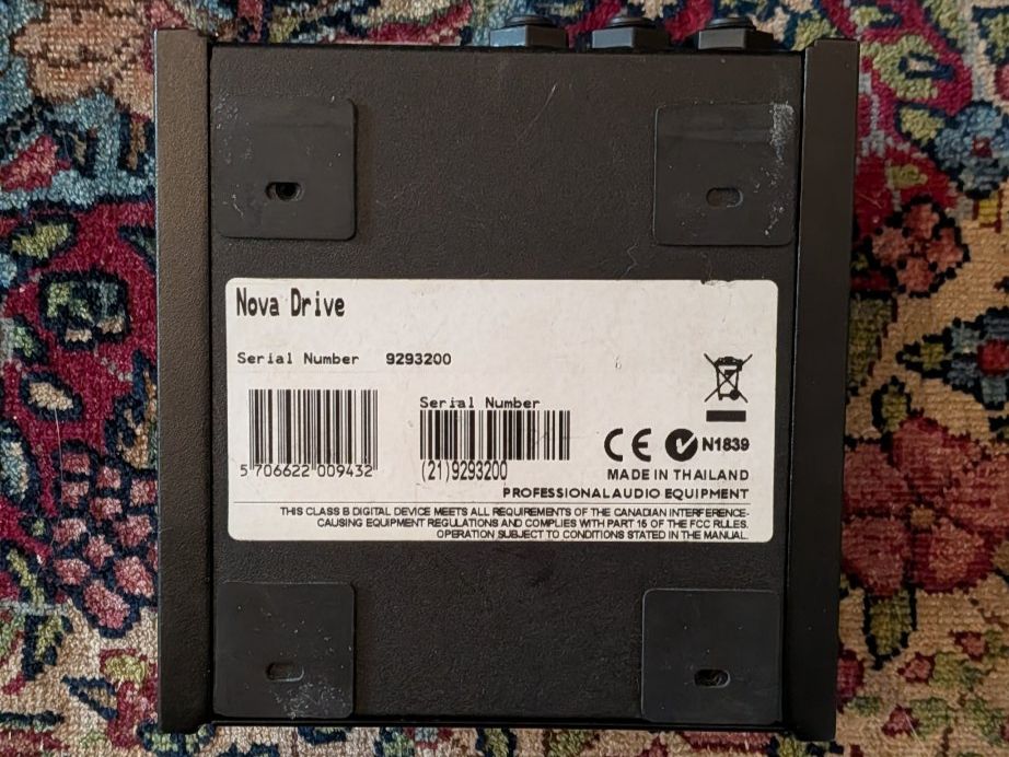 Strumenti musicali: TC Electronic NDR-1 Nova Drive – Usato da Berikon venduto da tim_h2pn 1
