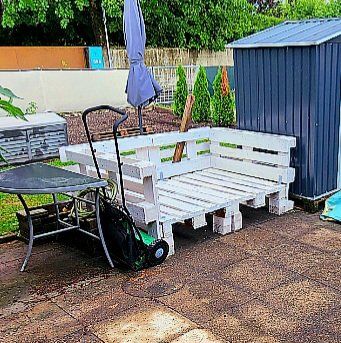 Pallets: Palett Lounge weiss – Usato da Männedorf venduto da fit_jrh7