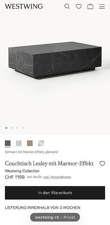 Westwing Tavoli: Westwing lesley couchtisch – Usato da goldach venduto da Mickymaus83 1