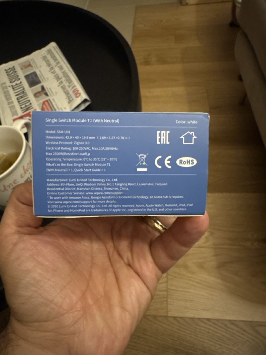 Aqara Steuerung: Aqara Single Switch Module T1 (With Neutral) – Neu (gemäss Beschreibung) aus Bussigny von rdicapua 5