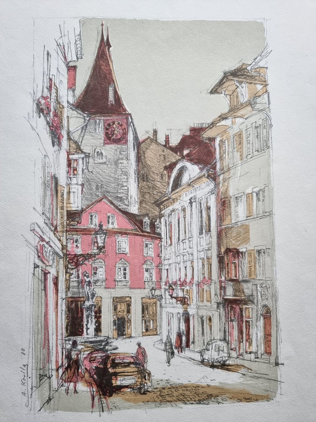 Grafica & Litografie: ALFRED KOELLA LITHOGRAPHIE ZÜRICH – Usato da Gersau venduto da grafik-kunst