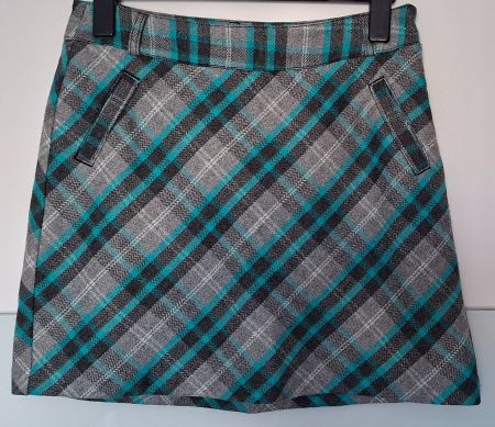 Karierter Minirock mit Taschen Grösse 38