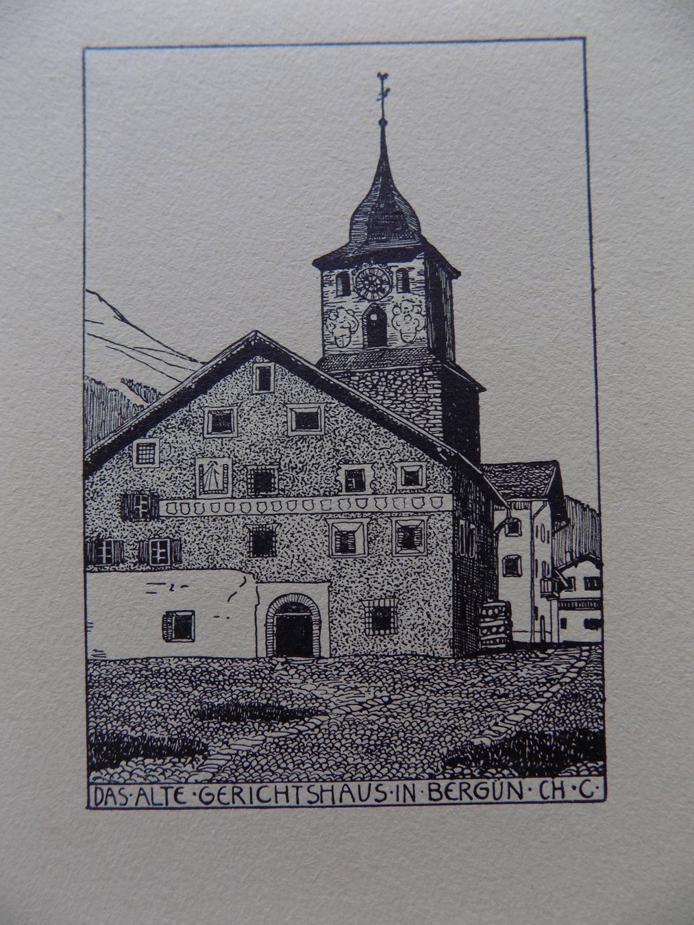 Stiche: Bergün das alte Gerichtsgebäude – Gebraucht aus Risch von Rischli15 2