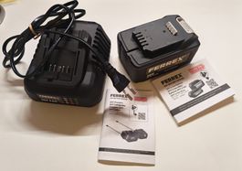 Ferrex Power Starter Set - 20V 4Ah Akku + Schnelladegerät