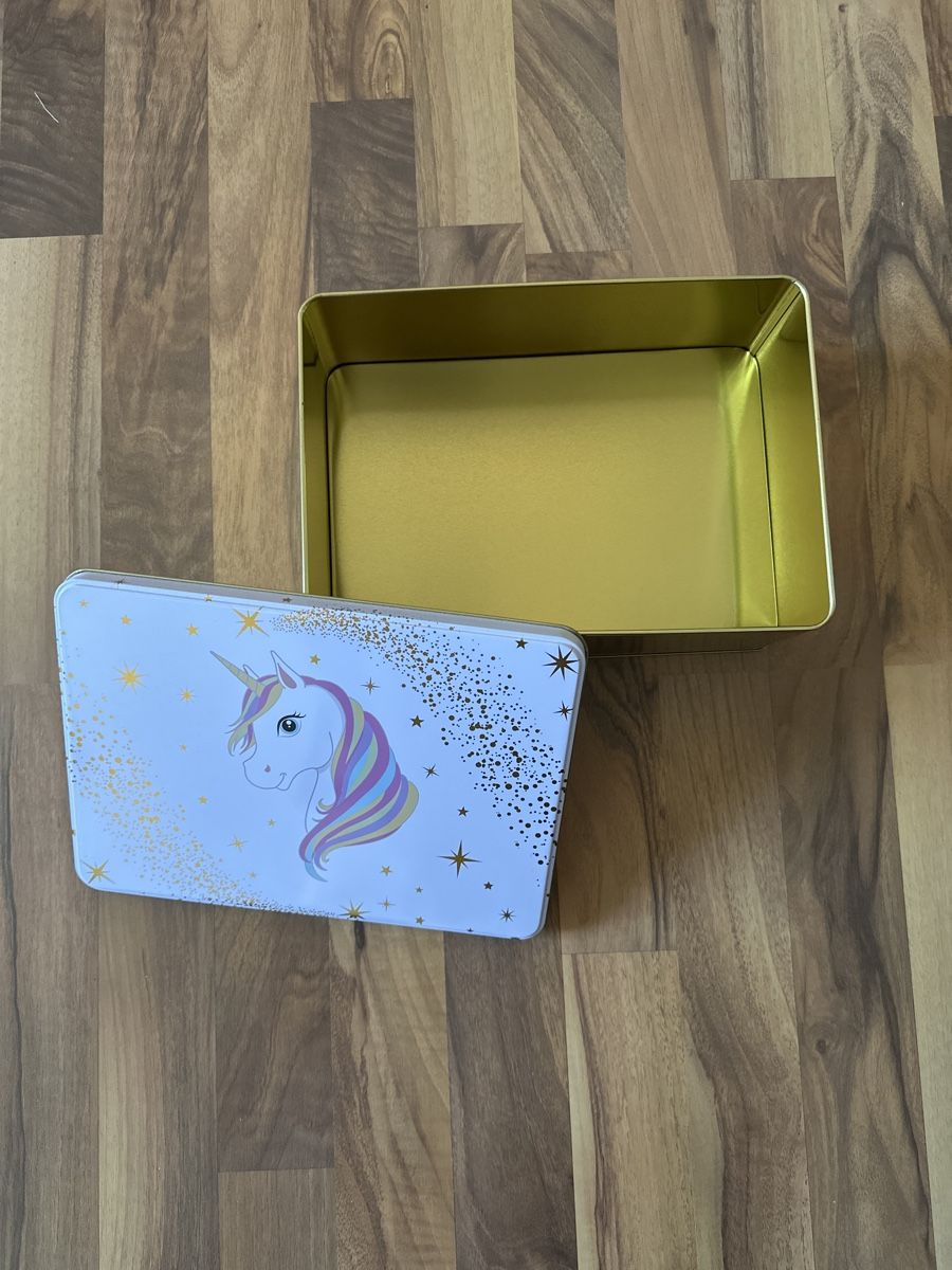 Baucontainer: Unicorn Tin Box - perfect cookie box! – Neu (gemäss Beschreibung) aus Baden von viv_99 1