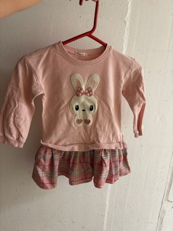A cute cotton rabbit dress 100, 3y