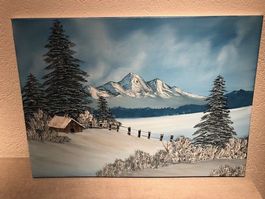 Ölgemälde Winterlandschaft