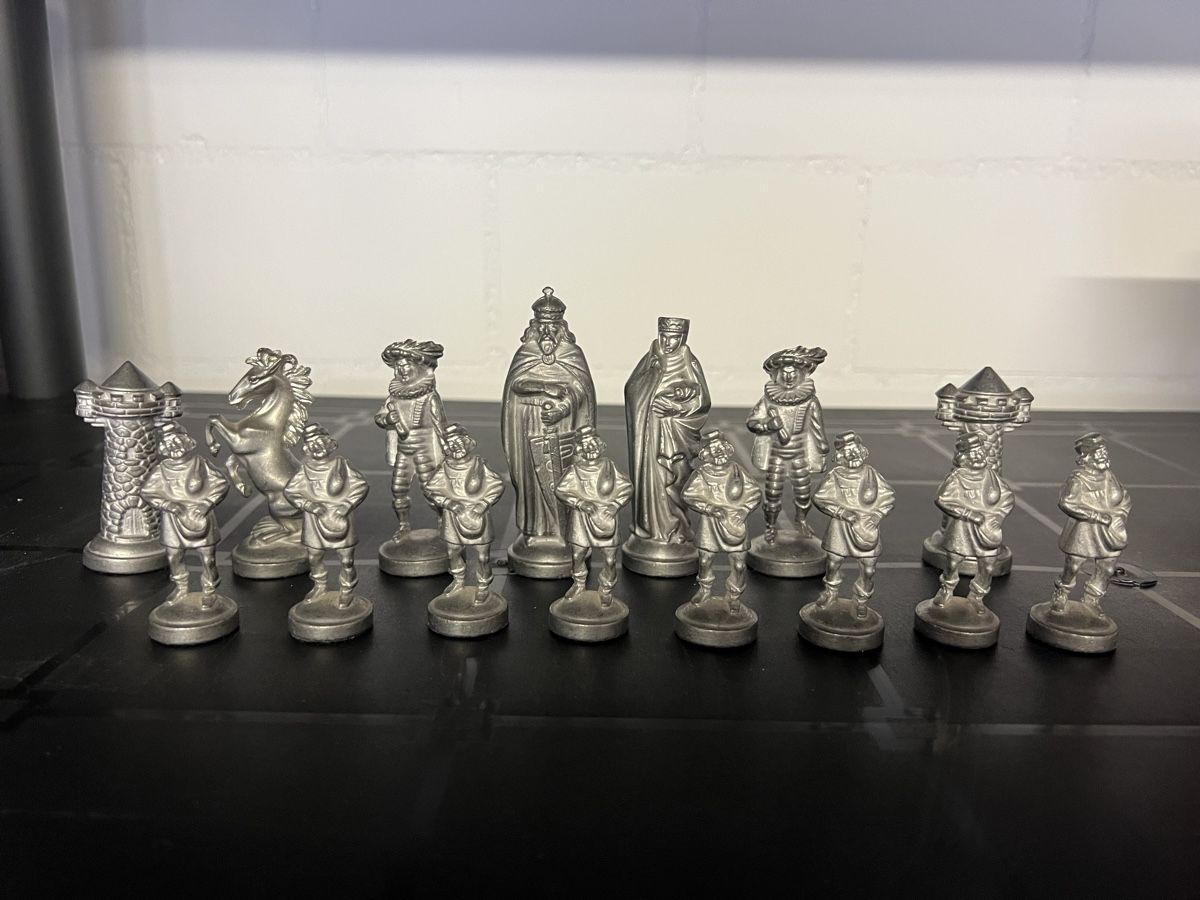 Giochi: Zinn Schachfiguren Mittelalter  – Usato da Seon venduto da Sunny-Schmuck78