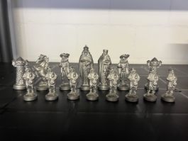 Zinn Schachfiguren Mittelalter 