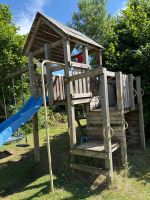 Spielturm mit Rutsche & Schaukel