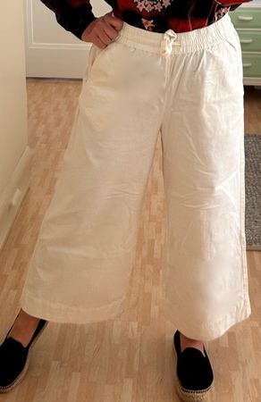 Monki Stoffhose, Hose, Sommerhose, pants, cremeweiss M 38 40