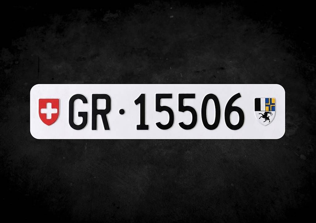 Insegne: GR Autonummer/Kontrollschild – Usato da Chur venduto da autonummer-gr.ch