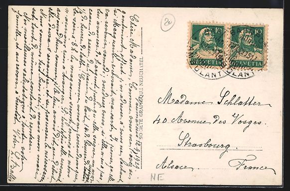 Cartoline postali: AK Vaumarcus, Panorama mit Schloss, 1929 – Usato da Berlin venduto da bartko-reher 1