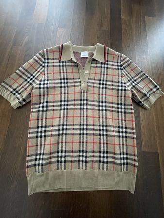 Burberry Woll-Polohemd, Grösse M, Top Zustand für den Winter