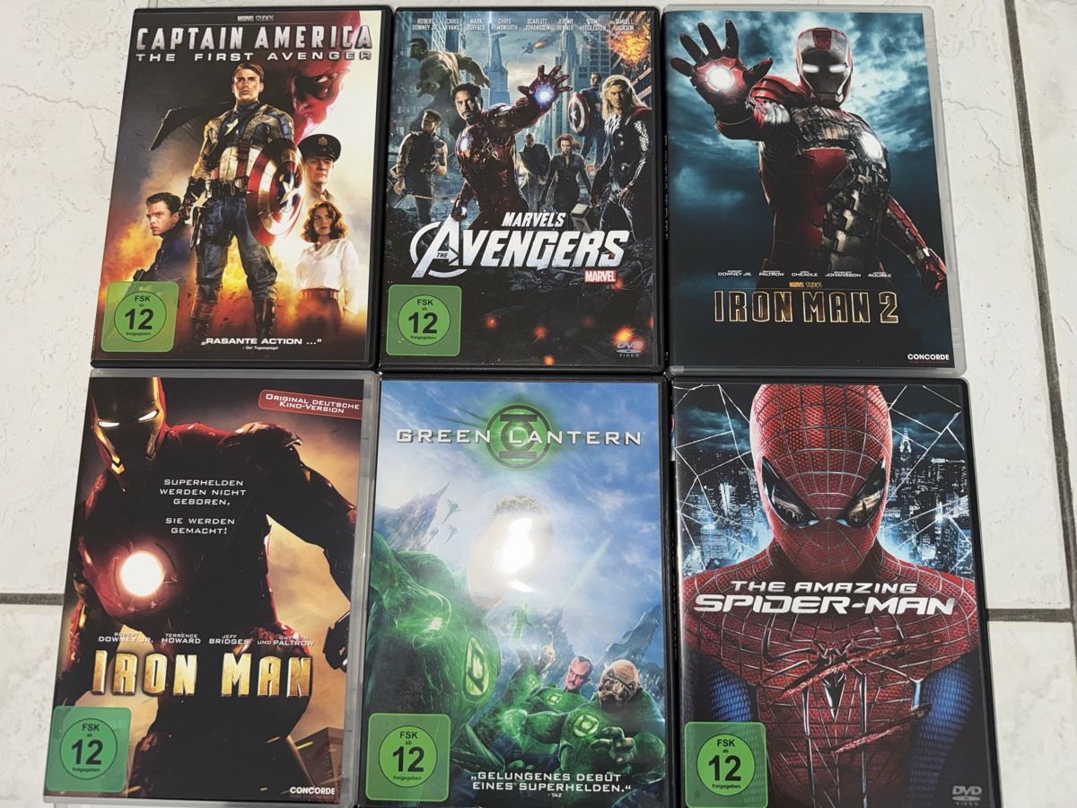 Alle DVDs: 8 Marvel und DC DVDs – Gebraucht aus Gossau ZH von Shaolin 1