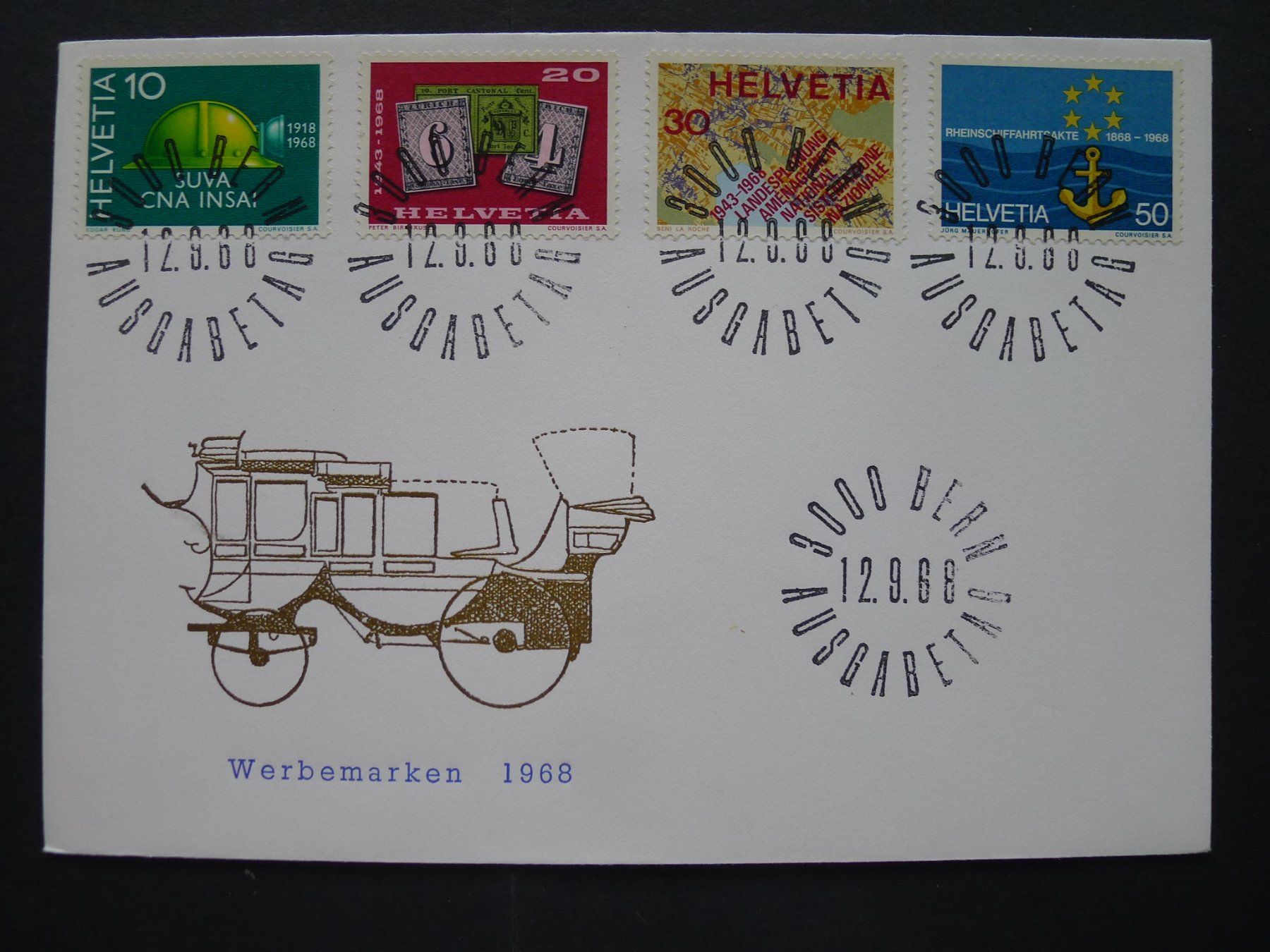 Tutti i francobolli: 1968 Nr. 457-460 auf FDC – Usato da Dagmersellen venduto da wyss1982