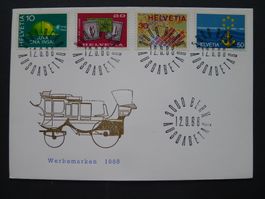 1968 Nr. 457-460 auf FDC