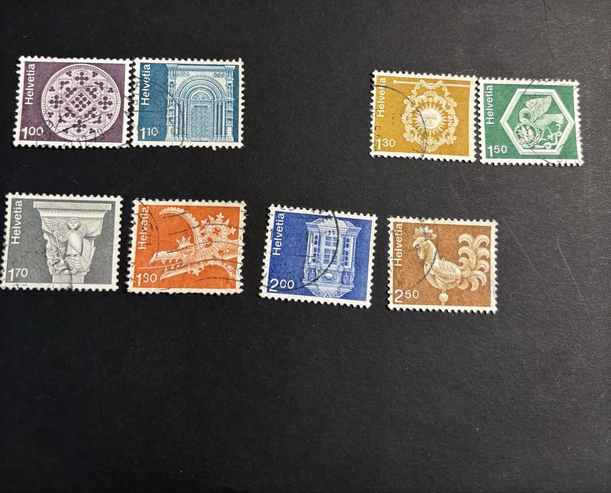 Tutti i francobolli: Briefmarkensatz 1973/75. Architektur und Kunst. – Usato da Uster venduto da leone28 1