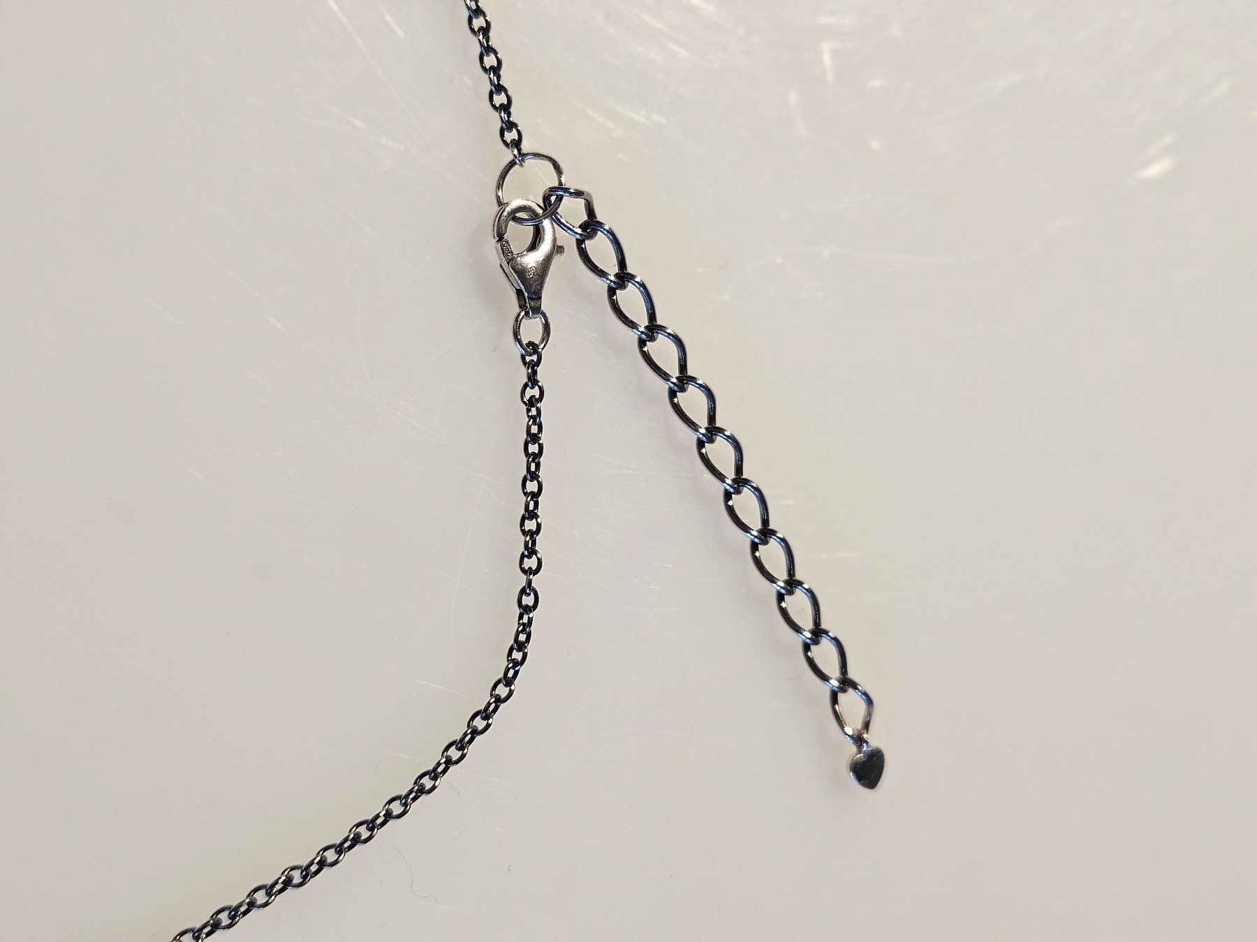 Catenine: Silber Kette mit schwarzem Onyx – Nuovo (secondo la descrizione) da Winterthur venduto da ste_tcx5 3
