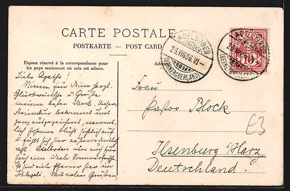 Cartoline postali: AK Adelboden, Partie bei der Kirche – Usato da Berlin venduto da bartko-reher 1