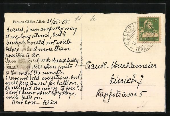 Cartoline postali: Celerina, Pension Chalet Albris im Winte – Usato da Berlin venduto da bartko-reher 1