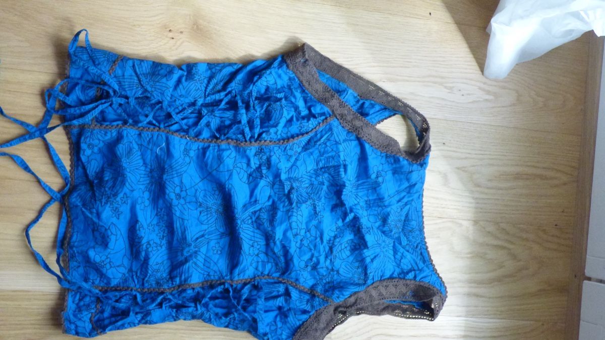 Camicette: Bluse von Coline, Grösse L, Blau/Braun – Usato da Pfeffingen venduto da sasi25 1