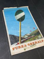 Vintage RARO POSTER Furka Oberalp Bahn Suisse